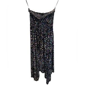 💜 Candy Couture Floral Maxi Skirt - Strapless Boho Chic - Size XL